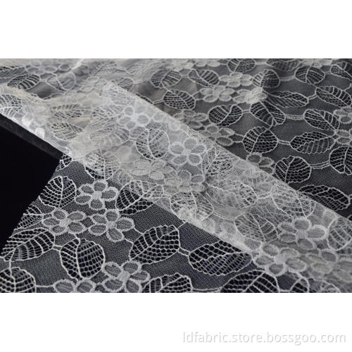 Nylon Polyester Blumenmuster Spitze Stoff Design-A